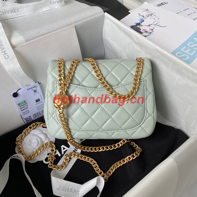 Chanel MINI FLAP BAG AS4040 light green
