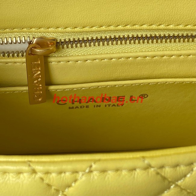 Chanel MINI FLAP BAG AS4040 yellow