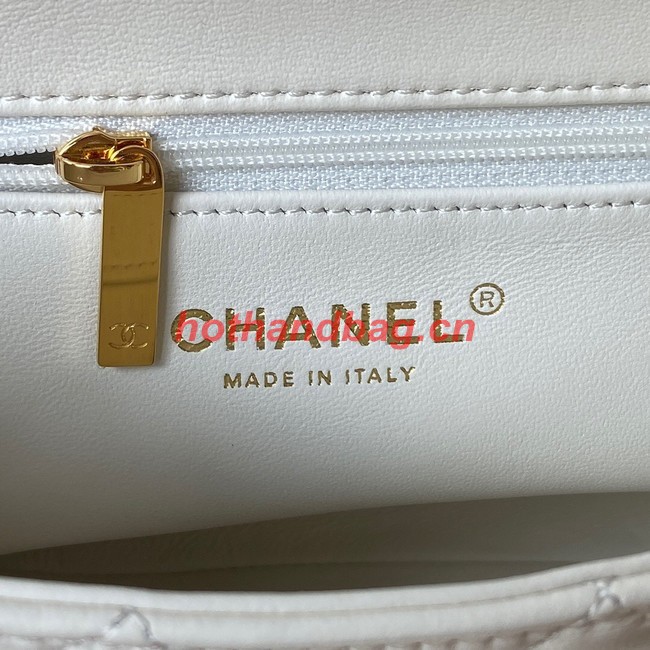 Chanel SMALL FLAP BAG WITH TOP HANDLE AS4023 white