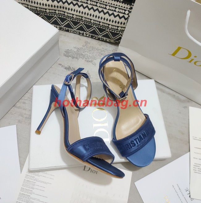 Dior DWAY HEELED SANDAL Embroidered Satin and Cotton 93284-7