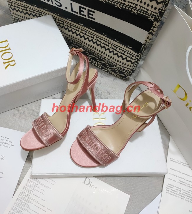 Dior DWAY HEELED SANDAL Embroidered Satin and Cotton 93284-8