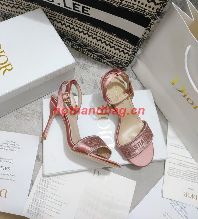Dior DWAY HEELED SANDAL Embroidered Satin and Cotton 93284-8