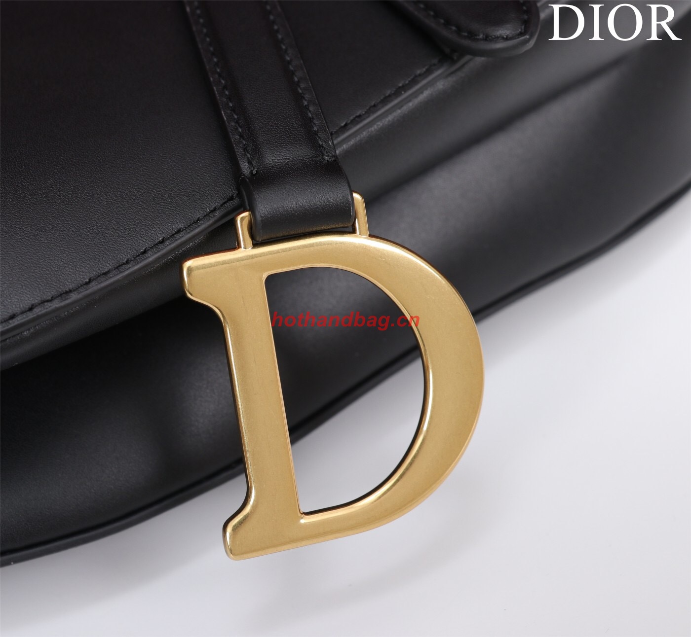 Dior SADDLE BAG WITH STRAP Black Smooth Calfskin M0455CWG
