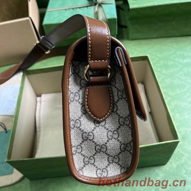 Gucci GG messenger bag with Interlocking G 745679 Brown