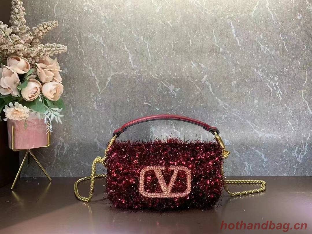 VALENTINO MINI LOCO Imitation crystal handbag K53M-1