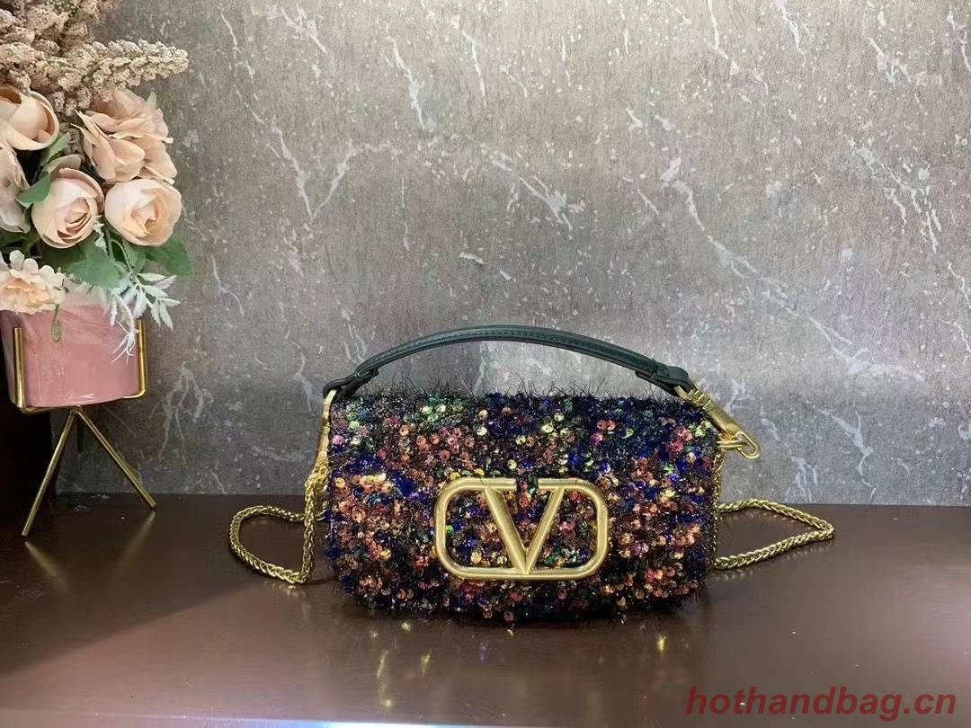 VALENTINO MINI LOCO Imitation crystal handbag K53M-5