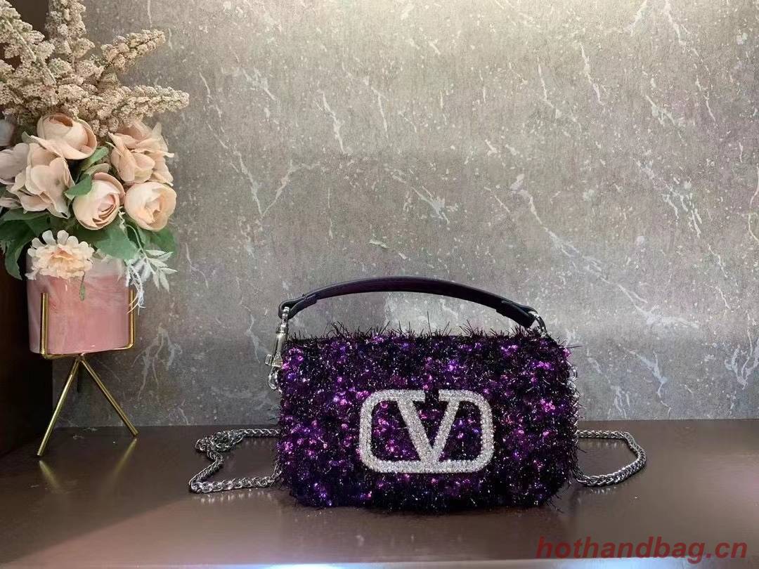 VALENTINO MINI LOCO Imitation crystal handbag K53M-6