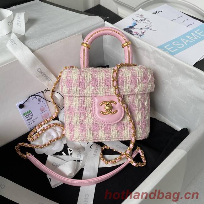 CHANEL SMALL VANITY CASE AS3973 pink