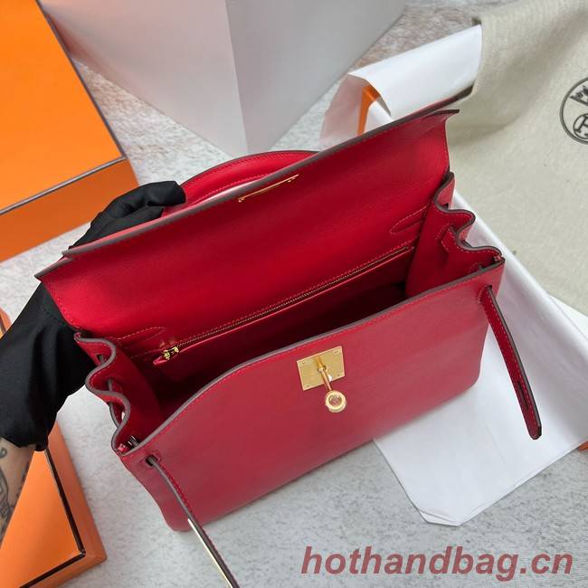 Hermes BOX Leather KL28 red