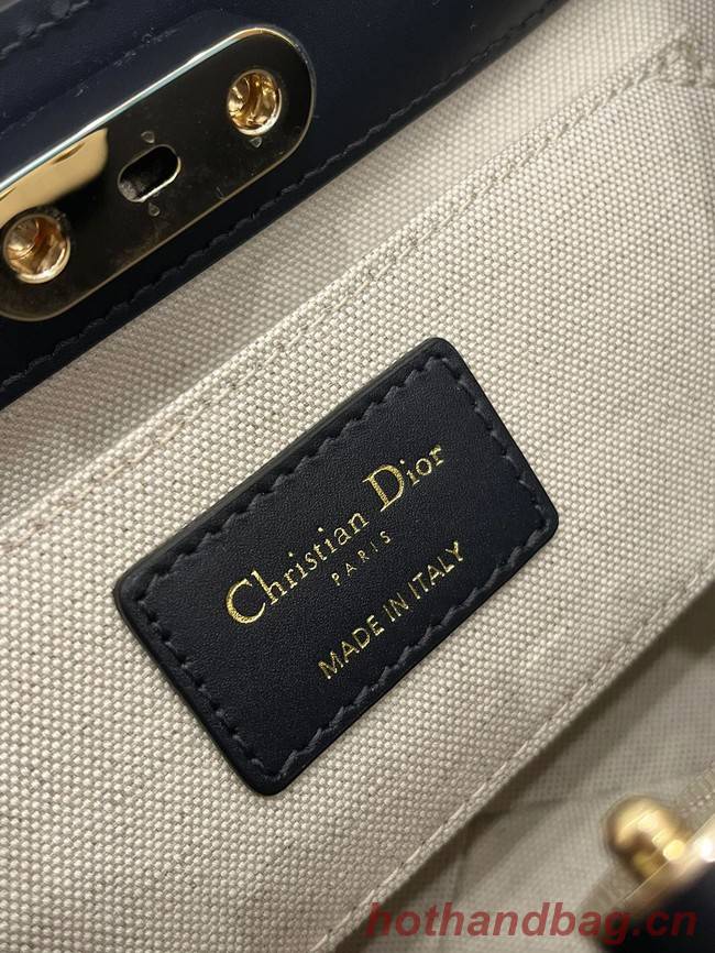 SMALL DIOR KEY BAG Blue Dior Oblique Jacquard M1844O