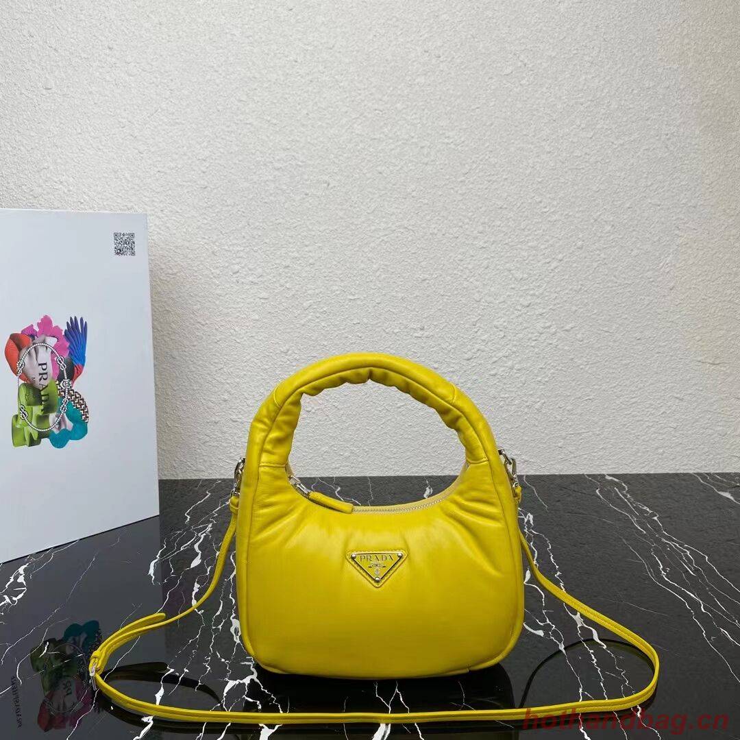Prada Soft padded nappa leather mini-bag 1BA384 yellow