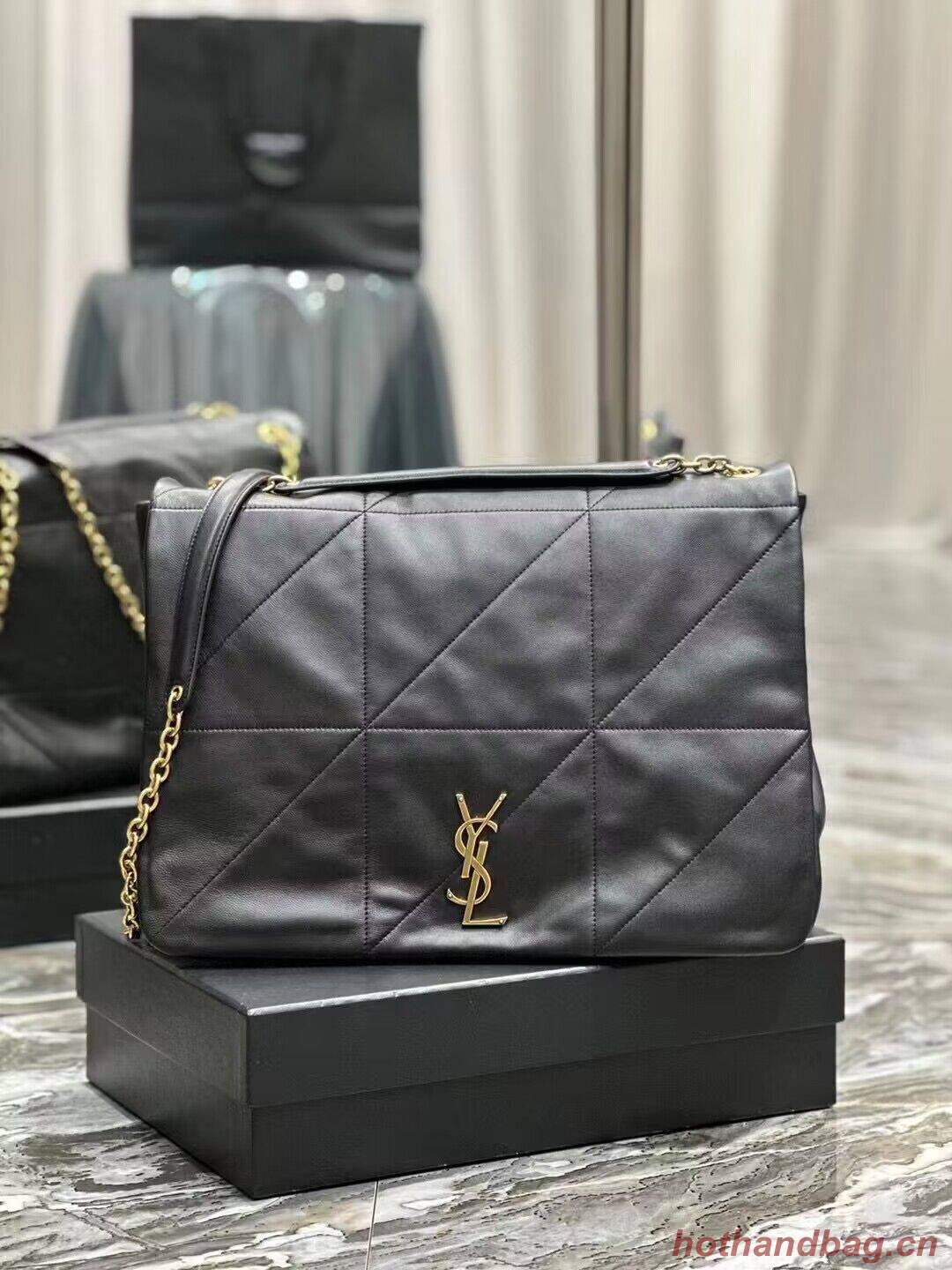 SAINT LAURENT KATE MEDIUM REVERSIBLE CHAIN BAG IN SUEDE AND SMOOTH LEATHER Y855822 black