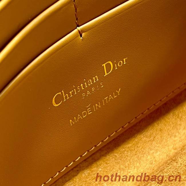DIOR BOBBY EAST-WEST POUCH WITH CHAIN Smooth Calfskin S5703UBP BROWN
