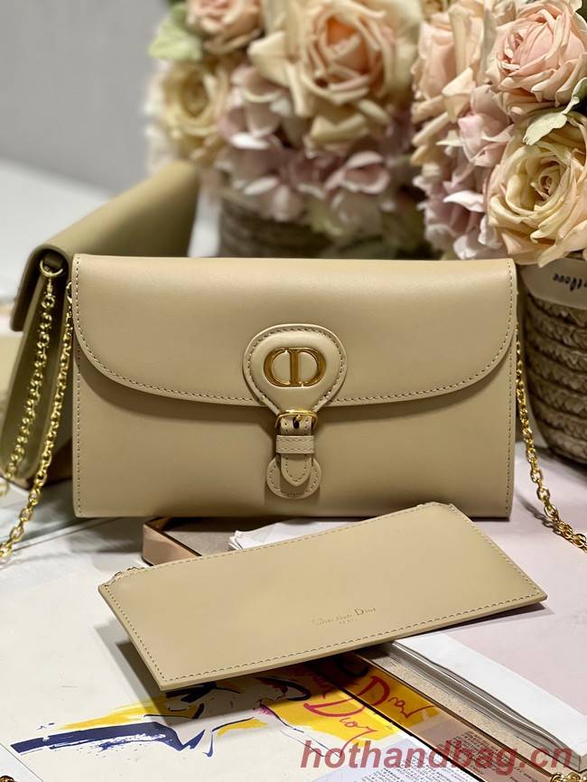 DIOR BOBBY EAST-WEST POUCH WITH CHAIN Smooth Calfskin S5703UBP Beige