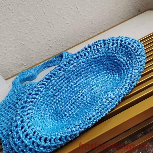 Prada Crochet tote bag 1BG424 light blue
