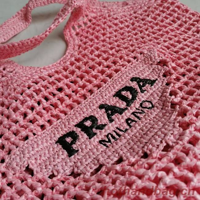 Prada Crochet tote bag 1BG424 pink