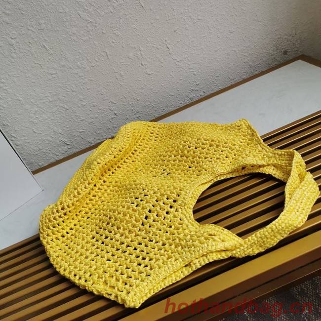 Prada Crochet tote bag 1BG424 yellow