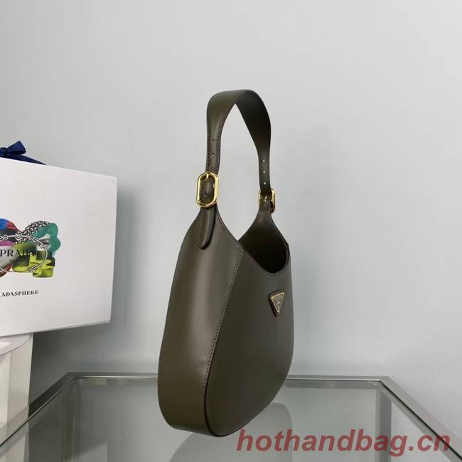 Prada Leather shoulder bag 1BC179 khaki