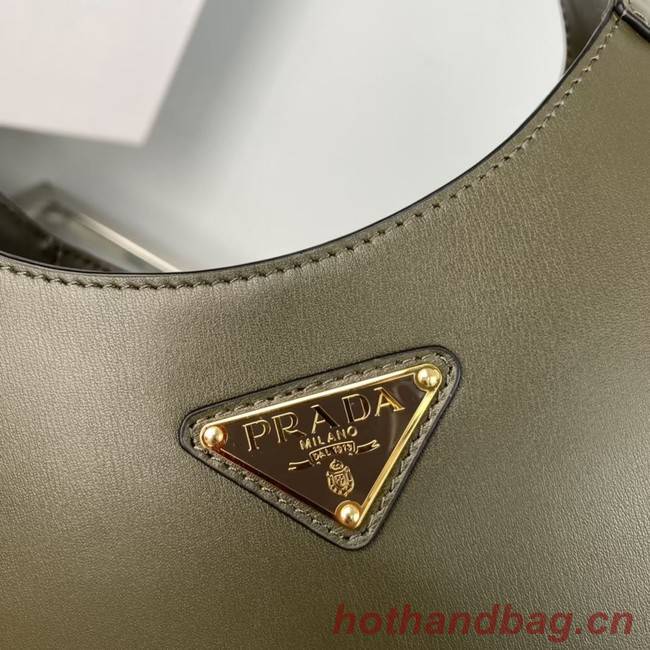 Prada Leather shoulder bag 1BC179 khaki