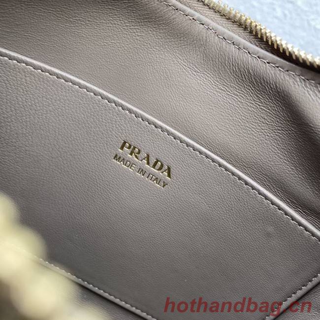 Prada Leather shoulder bag 1BH193 gray