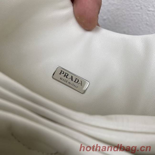 Prada Medium padded Soft nappa leather bag 1BG413 white
