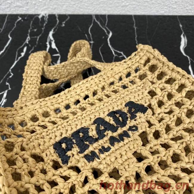 Prada small Crochet tote bag 1BG444 Caramel