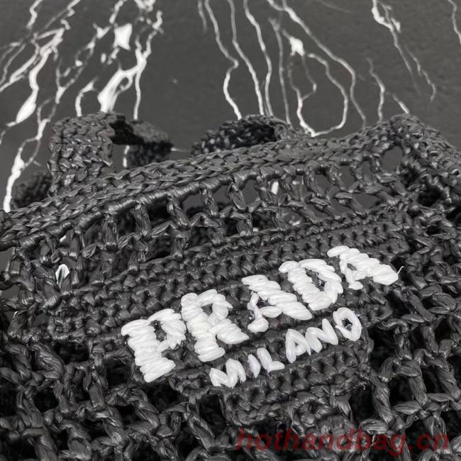 Prada small Crochet tote bag 1BG444 black
