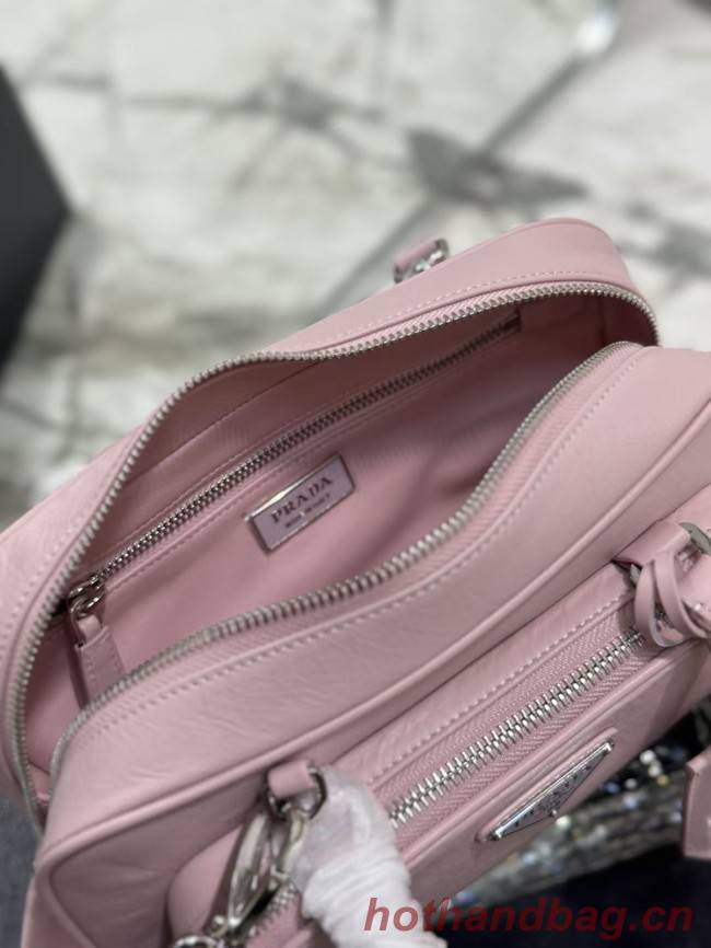 Prada Antique nappa leather multi-pocket top-handle bag 1BB099 pink