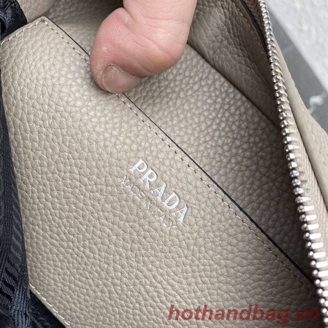 Prada Leather shoulder bag 1BH192 gray