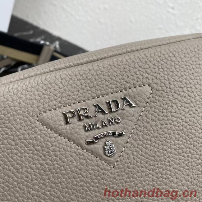 Prada Leather shoulder bag 1BH192 gray