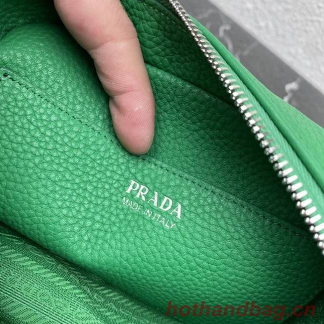 Prada Leather shoulder bag 1BH192 green