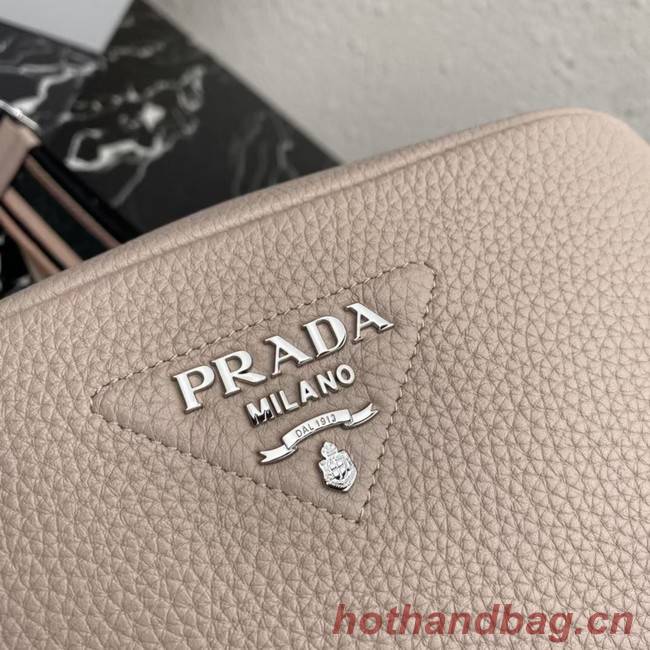 Prada Leather shoulder bag 1BH192 light gray