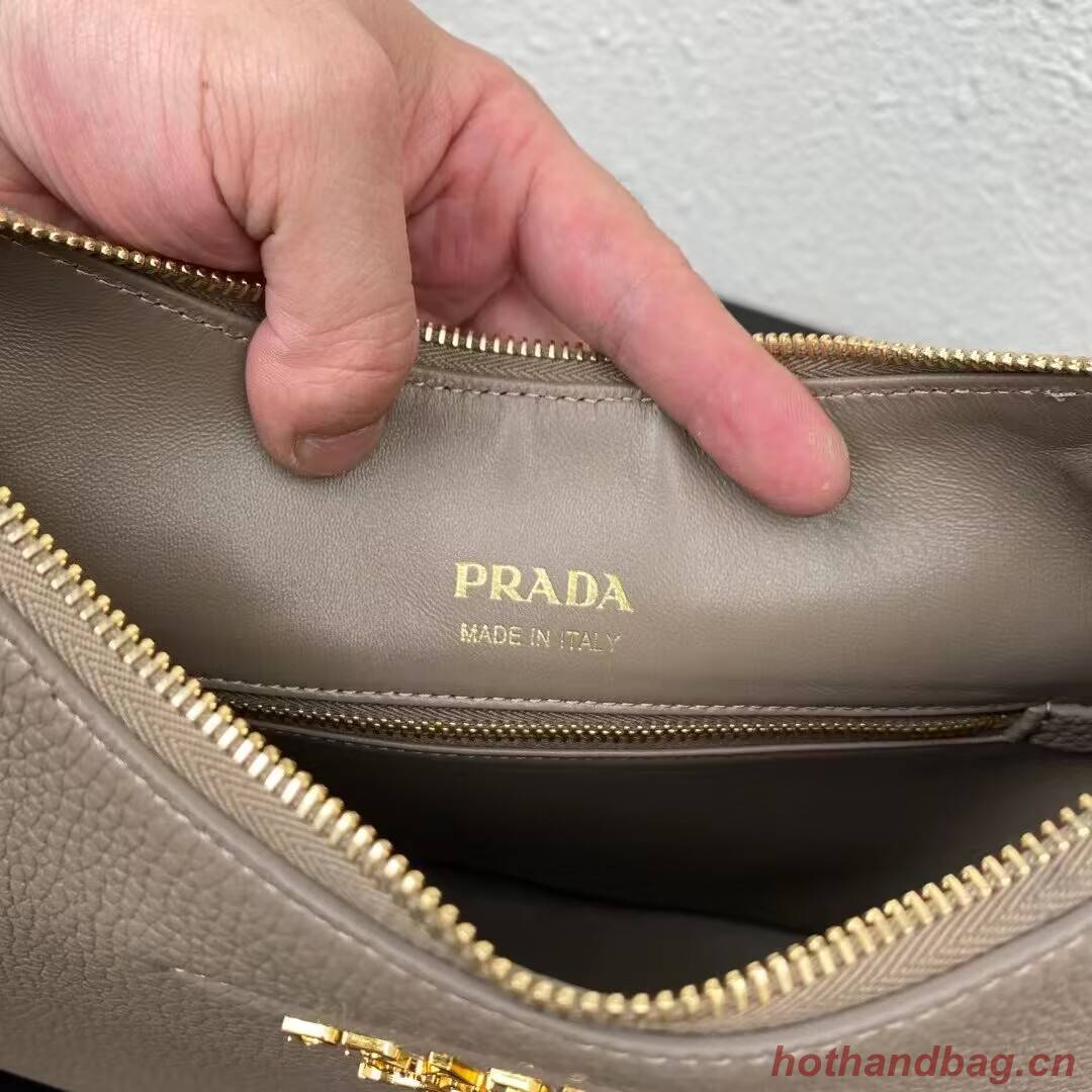 Prada Leather shoulder bag 1BC178 GRAY