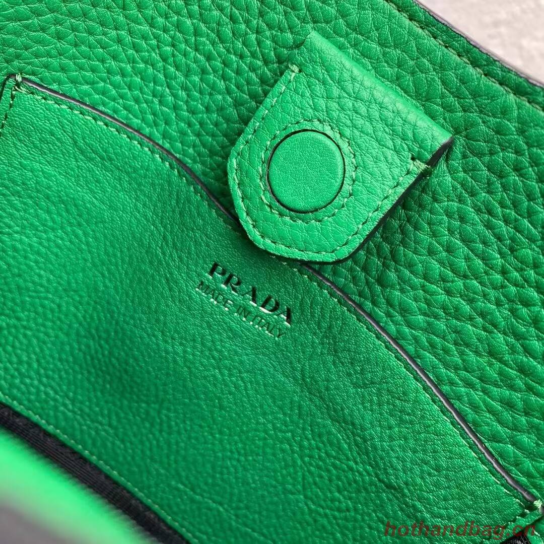Prada Leather mini shoulder bag 1BH191 Green