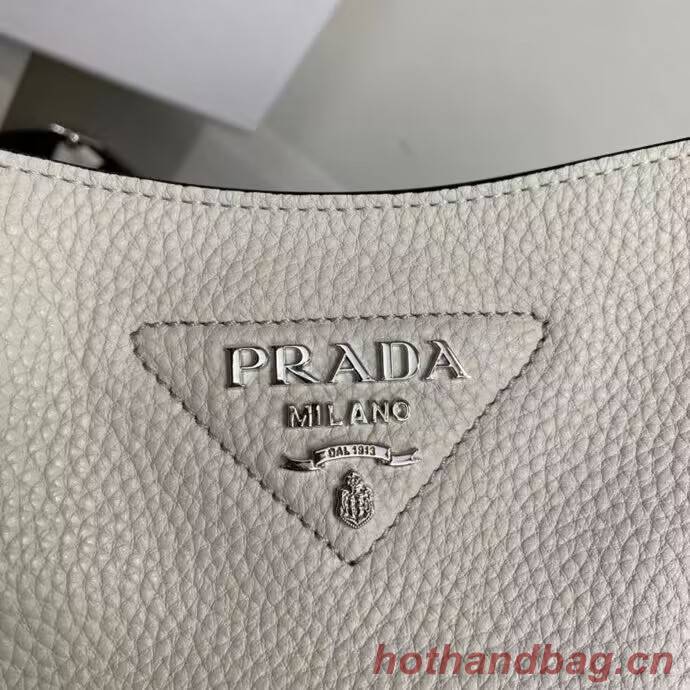Prada Leather mini shoulder bag 1BH191 white