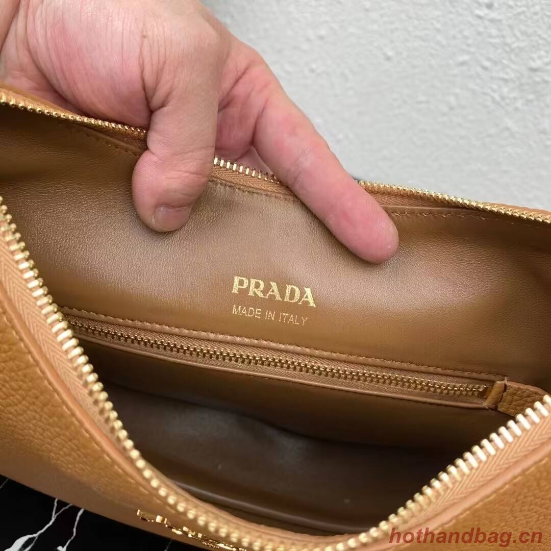 Prada Leather shoulder bag 1BC178 Caramel