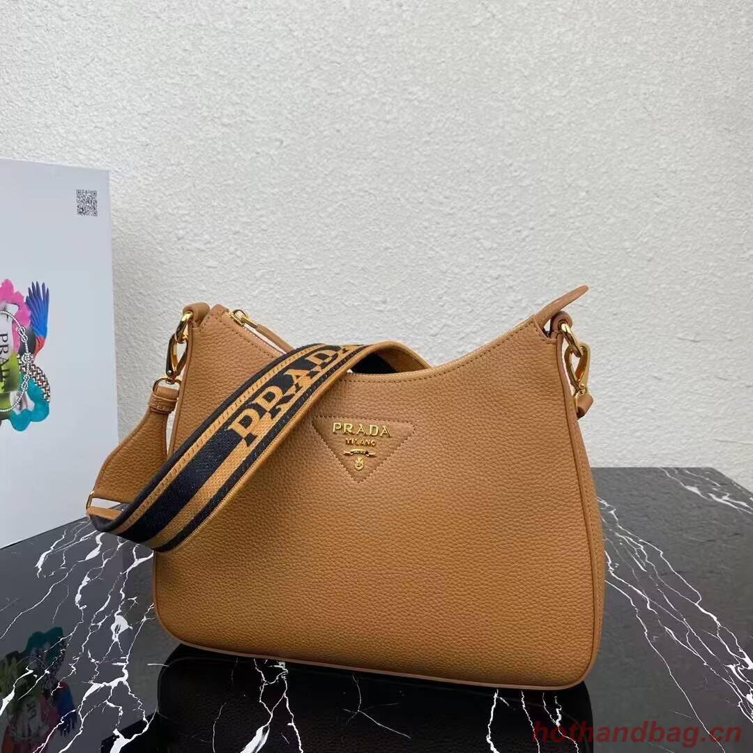 Prada Leather shoulder bag 1BC178 Caramel