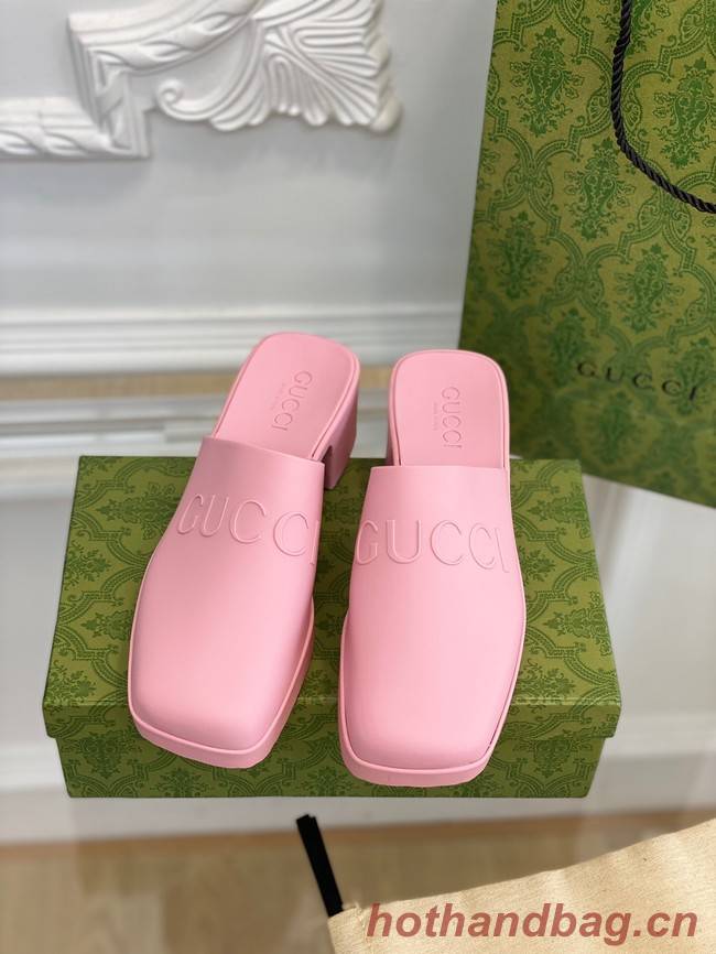 Gucci Womensleather slipper heel height 5.5CM 93401-1