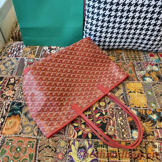 Goyard Calfskin Leather Tote Bag 20217 red