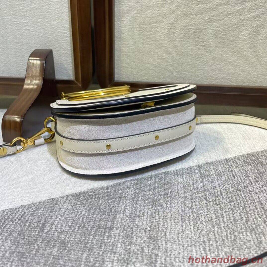 Chloe Nile Bracelet Minaudiere Original Leather 6011 White