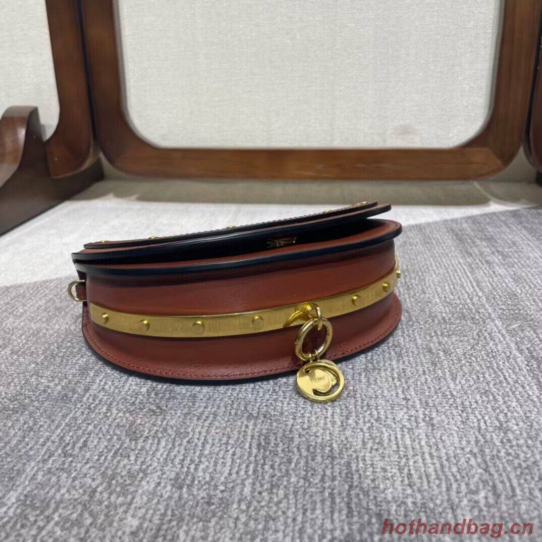 Chloe Nile Bracelet Minaudiere Original Leather 6020 Brown