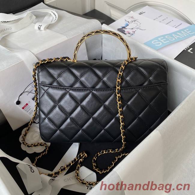 Chanel SMALL FLAP BAG WITH TOP HANDLE AS4232 black