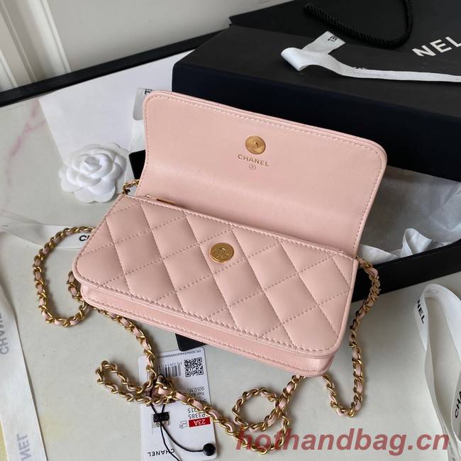 Chanel MINI FLAP BAG WITH TOP HANDLE AP3385 pink
