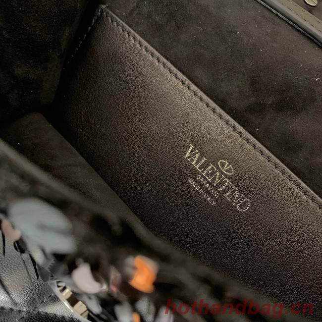 VALENTINO V-logo MINI LOCO sequin and leather bag WA0K53-2