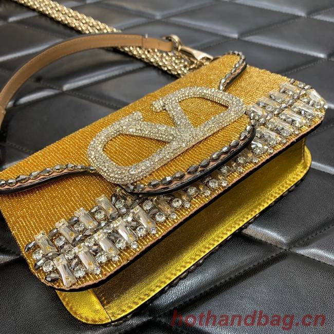 VALENTINO V-logo MINI LOCO bag beads WA0K53 gold