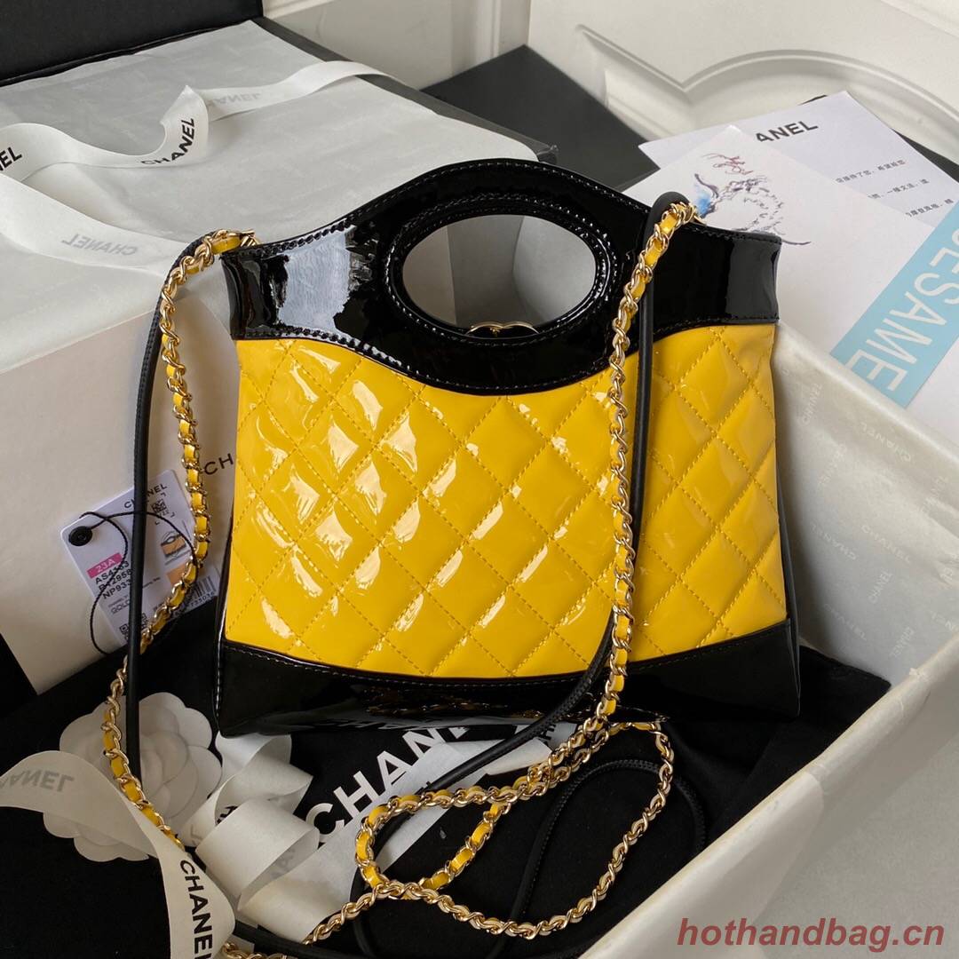 CHANEL 31 MINI SHOPPING BAG AS4133 Yellow & Black