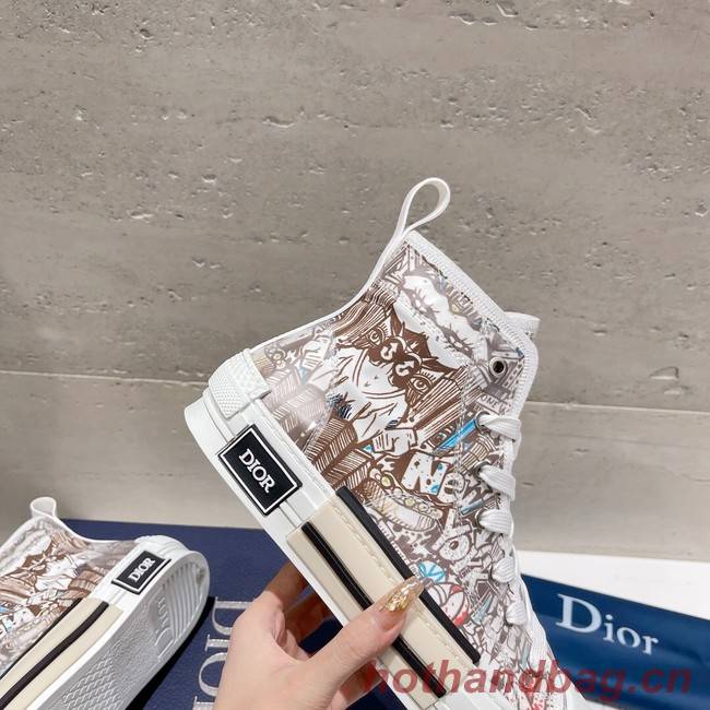 WALK N DIOR HIGH-TOP PLATFORM SNEAKER Dior Oblique Embroidered Cotton 93515-5