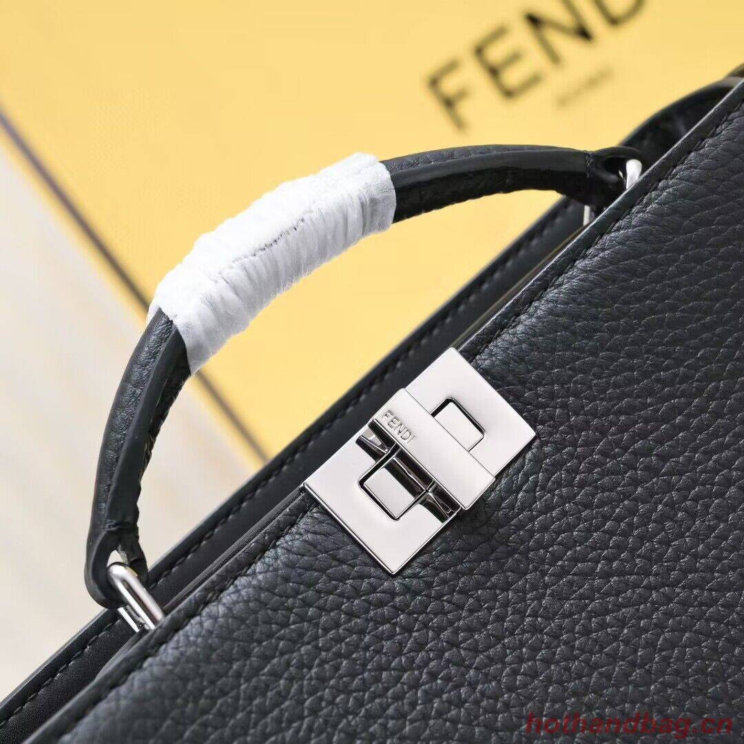 Fendi Peekaboo ISeeU XCross Small Original Leather Bag 2317 Black