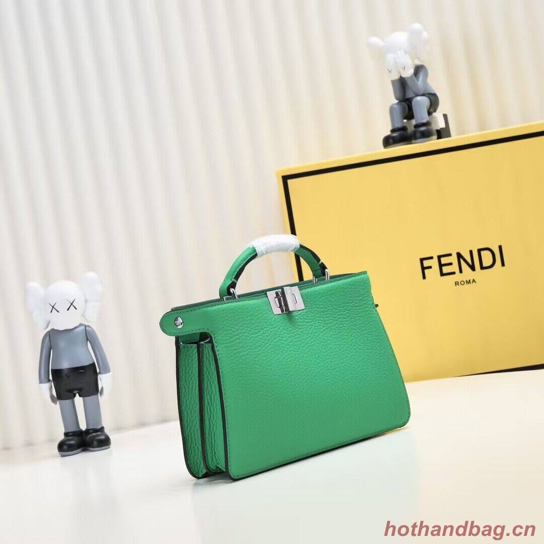 Fendi Peekaboo ISeeU XCross Small Original Leather Bag 2317 Green