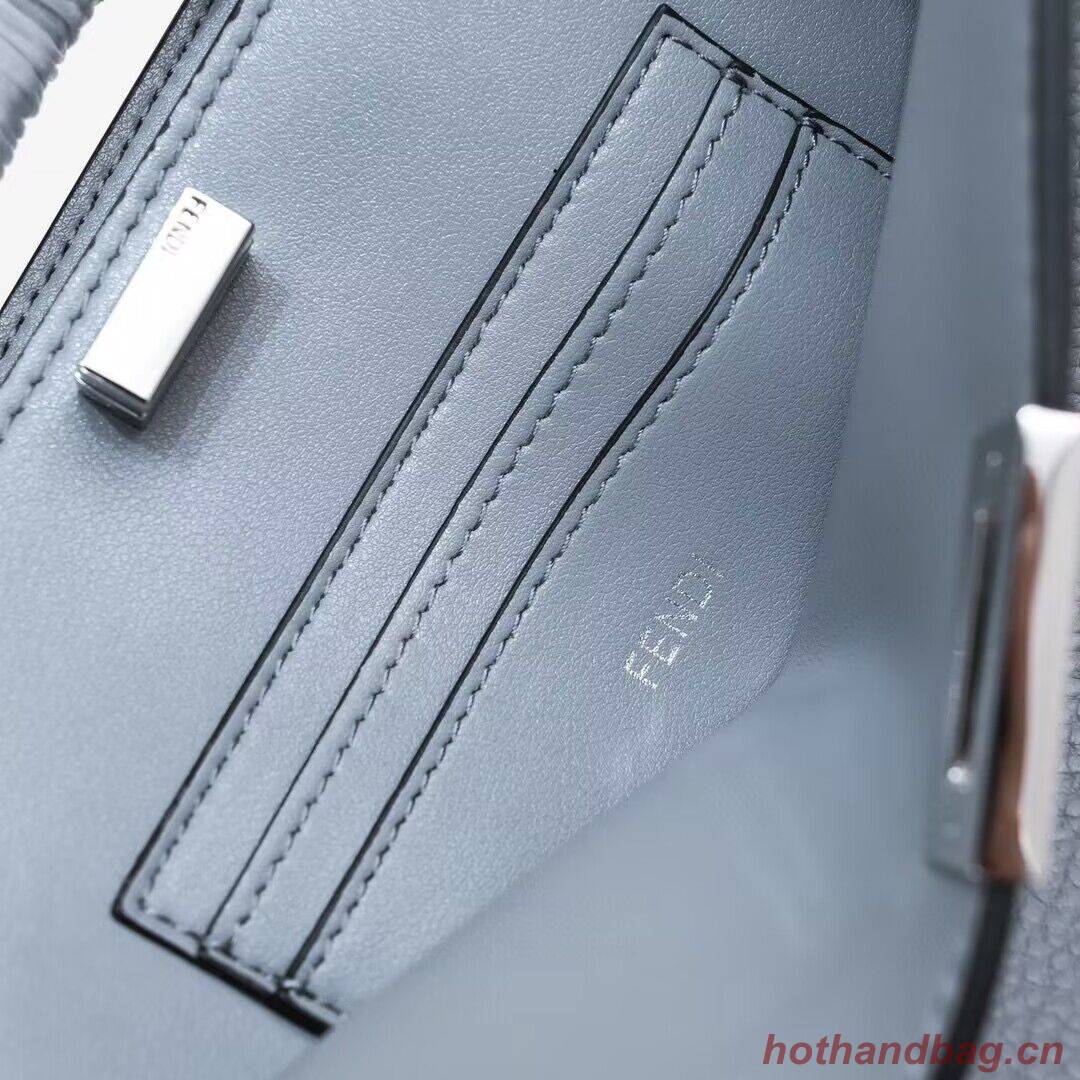 Fendi Peekaboo ISeeU XCross Small Original Leather Bag 2317 Light Gray